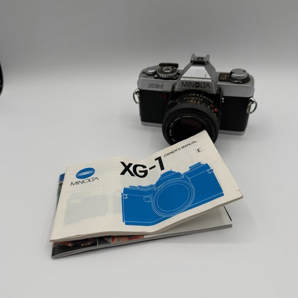 Vintage Minolta XG-1 35mm SLR Film Camera w/ 50mm 1:2 Lens - Tested & Working